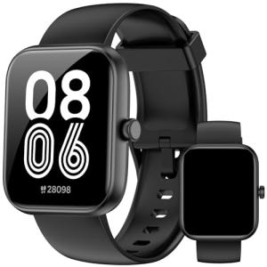 SENBONO Smart Watch with Alexa Built-in, 1.83" HD Touchscreen, Digital Bluetooth Calling, IP68 Waterproof Fitness Tracker, 120+ Sports Modes, 24/7 Heart Rate/Sleep Monitor for iPhone Android (Black)