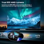 [Auto Focus & High Brightness] Outdoor Projector with WiFi and Bluetooth, Native 1080P Movie Projector, 4K Support, Auto Keystone & 50% Zoom, JOWLURK Projector Compatible with iOS/Android/TV Stick