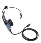 BlueParrott B250-XTS Mono Bluetooth Wireless Headphones 91% Noise Canceling Over Head Trucker Headset with Mic, Lightweight Design with Adjustable Headband, 20 hrs. Talk Time, Blue