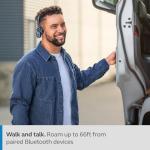 BlueParrott B250-XTS Mono Bluetooth Wireless Headphones 91% Noise Canceling Over Head Trucker Headset with Mic, Lightweight Design with Adjustable Headband, 20 hrs. Talk Time, Blue