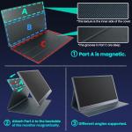 Upperizon Portable Monitor 15.6 Inch 1080P FHD HDR IPS Travel Screen HDMI USB-C Portable Monitor for Laptop MacBook PC Surface Xbox PS4/5 with Cover, VESA Compatible