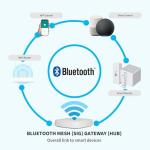 Tuya Smart Hub, WiFi Gateway for Smart Door Lock(Tuya BlE) with Remote Control, Bluetooth to WiFi Bridge, Bluetooth Mesh(SIG), Compatible with Alexa & Google Assistant, Supports 2.4GHz Bands