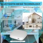 Tuya Smart Hub, WiFi Gateway for Smart Door Lock(Tuya BlE) with Remote Control, Bluetooth to WiFi Bridge, Bluetooth Mesh(SIG), Compatible with Alexa & Google Assistant, Supports 2.4GHz Bands