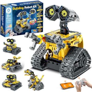Sillbird Robot Building Kit with Remote Control for Boys Ages 8-14, STEM Coding Robotics Technic Toy Birthday Creative Gifts for Kids, Buildable 5in1 Models with 435 Pieces