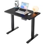 HUANUO 32" Small Electric Standing Desk Adjustable Height, 4 Memory Height Settings, Sit Stand Up Desk for Home Office & Computer Workstation, Black