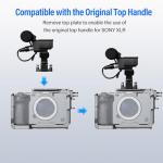 SIRUI Camera Cage for Sony FX 3 FX30 with Wrist Strap Cable Clamp for HDMI NATO Rail, QR Plate for Arca-Swiss, Compatible with Sony XLR Handle and Compatible with DJI RS2 RS3 Gimbal, Grey