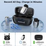 ZealSound Mini Wireless Lavalier Microphone for iPhone iPad Android Tablets PC(USB-C/Lightning) - Noise Reduction/33H Battery Life with Charging Case,Lapel Mic for TikTok,Podcast,ASMR,YouTube Videos