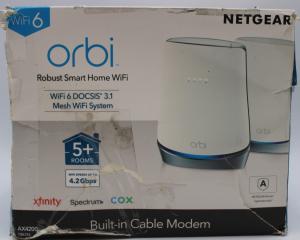 NETGEAR Orbi Modem Router Combo (CBK752) DOCSIS 3.1 Cable Modem and WiFi 6 Mesh Router – AX4200 4.2Gbps Wireless Speed – Compatible with Xfinity, Spectrum, Cox, More – Covers 5,000 sq.ft., 40 Devices