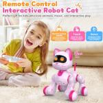 Robot Cat Interactive Toys for Girls: Remote Control Electronic Pink Kitty Pets - Robotic Can Dancing Touch Programmable Mechanical Cat for Kids Age 4-9 Christmas/Birthday Surprise Gifts
