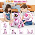 Robot Cat Interactive Toys for Girls: Remote Control Electronic Pink Kitty Pets - Robotic Can Dancing Touch Programmable Mechanical Cat for Kids Age 4-9 Christmas/Birthday Surprise Gifts