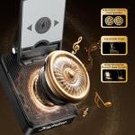 Joymate Gifts for Men and Women, Wireless Phone Charger Stand with Bluetooth Speaker and Adjustable Angle Phone Holder for Desk Tech Gift for Birthday/Anniversary (Black)