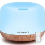 URPOWER 500ml Essential Oil Diffuser with Cool Mist Humidifier Function - 7 Color Changing LED Lights, 4 Timer Modes & Auto Shut-Off Ultrasonic Aromatherapy Scent Diffuser for Home, Office