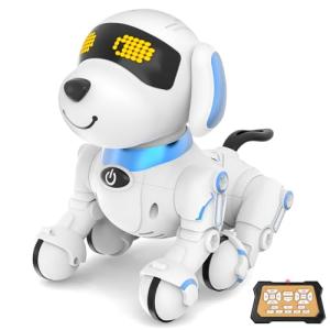 Dwi Dowellin Robot Dog for Kids 8-12,Remote Control Smart Robotic Dogs Pet Puppy Robotic Toy,Interactive Touch Walking Talking Toys for Boys Girls Christmas Birthday Gifts