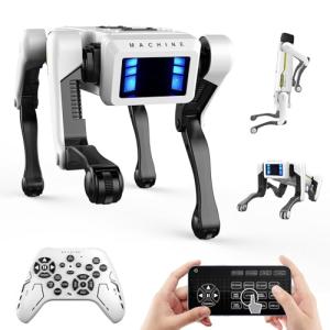 Robot Dog, AI Dog, AI Smart Pet, Will Dance and Kungfu, Voice/App/Remote Control, Support Action Programming, AI Robot Ideal Gift for Adults/Kids