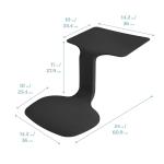 ECR4Kids The Surf Portable Lap Desk, Flexible Seating, Black, 10-Pack