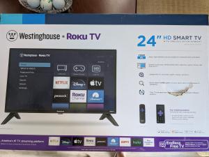 Westinghouse Roku TV - 24 Inch Smart TV, HD Television with Wi-Fi Connectivity and Mobile App, LED Flat Screen Compatible with Apple HomeKit, Alexa and Google Assistant
