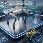 EVADA Smart Robot Dog Robotic Puppy Dog, APP/Handle Remote Control with 20+ Actions Programming Interactive Voice Commands, Durable ABS Design USB Rechargeable Companion Gift for Kids Adults