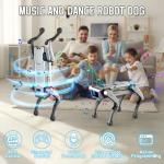 EVADA Smart Robot Dog Robotic Puppy Dog, APP/Handle Remote Control with 20+ Actions Programming Interactive Voice Commands, Durable ABS Design USB Rechargeable Companion Gift for Kids Adults