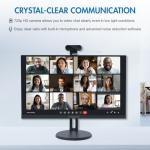 PINGDY 24" All-in-One Desktop Computer, i7 Quad-Core 11, 16GB RAM, 512GB SSD, Wired Keyboard& Mouse, RGB Speaker and Webcam, (i7/16G/512G) (Black)