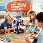 okk Robot Building Toys for Boys, STEM Projects for Kids Ages 8-12, Remote & APP Controlled Engineering Learning Educational Coding DIY Building Kit Rechargeable Robot Toy Gifts for Girls