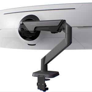 Modernsolid Heavy Duty Monitor Arm Desk Mount for 34 to 49 inch Ultrawide Curved Flat Monitors, Supports 14 to 37 lbs, Smooth Gas Spring Movement, VESA 75x75/100x100, Black