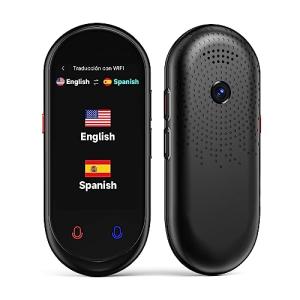 Language Translator Device, Portable Translator No WiFi Needed, Offline Voice Photo Translation, 137 Languages Supported, High Accuracy Translator Device for Travel Business Learning (Black)