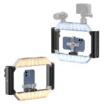 ULANZI Smartphone Video Rig with Light, U-Rig Light Cell Phone Handheld Stabilizer with Ring Light 2500K-9000K CRI 90+ for Filmmaking Live Steam YouTube Video Recording, with 5000mAh Build-in Battery