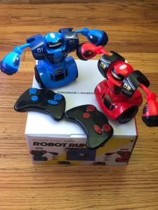 Sharper Image Robot Combat Set [2023 Amazon Exclusive] 2-Player Remote Control RC Battle Robots, LED Lights & Sound Effects, Wireless Infrared Technology, Fun Electronic Fighting Kids & Family Game