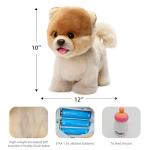 CU-MATE Interactive Dog Stuffed Animal Electronic Plush Pomeranian Simulation Puppy Realistic Toy Like-Real Robotic Nodding Barking Wagging Tail Present Pet for Toddler Boys