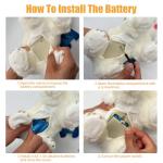 CU-MATE Interactive Dog Stuffed Animal Electronic Plush Pomeranian Simulation Puppy Realistic Toy Like-Real Robotic Nodding Barking Wagging Tail Present Pet for Toddler Boys