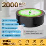 3 Pack Picture Lights for Wall, Rechargeable Battery Operated wall lights, Picture Frame lights with 3 Lighting Modes, Wireless Magnetic Painting Light with Remote Control Timer (Black, 3 Pack)