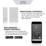 WAC Smart Fans Mocha XL Indoor and Outdoor 8-Blade Smart Home Ceiling Fan 66in Brushed Aluminum with Remote Control works with Alexa and iOS or Android App (NO LED LIGHT KIT)
