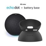 Echo Dot (5th Gen, 2022 release) Bundle. Includes Echo Dot (5th Gen, 2022 release) | Charcoal & the Made For Amazon Battery Base | Black