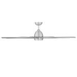 WAC Smart Fans Mocha XL Indoor and Outdoor 8-Blade Smart Home Ceiling Fan 66in Brushed Aluminum with Remote Control works with Alexa and iOS or Android App (NO LED LIGHT KIT)