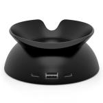Echo Spot Bundle: Includes Echo Spot (2024 Release) | Black & Made for Amazon Stand with USB-C and USB-A Charging Ports | Black