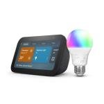 Echo Show 5 with Amazon Basics Smart Color Bulb