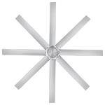 WAC Smart Fans Mocha XL Indoor and Outdoor 8-Blade Smart Home Ceiling Fan 66in Brushed Aluminum with Remote Control works with Alexa and iOS or Android App (NO LED LIGHT KIT)