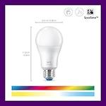Echo Pop (newest model) with WiZ 60W A19 LED Smart Color Bulb - Connects to Your Wi-Fi - E26 Base - Control with Voice or App - Matter Compatible
