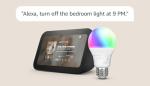 Echo Show 5 with Amazon Basics Smart Color Bulb