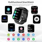 SENBONO Smart Watch with Alexa Built-in, 1.83" HD Touchscreen, Digital Bluetooth Calling, IP68 Waterproof Fitness Tracker, 120+ Sports Modes, 24/7 Heart Rate/Sleep Monitor for iPhone Android (Black)