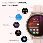 Fitpolo Smart Watches for Women (2 Bands), 40mm Stylish Round Smartwatch, IP68 Waterproof Fitness Tracker with Bluetooth Calls (Make/Answer), Heart Rate/SpO2/Sleep Monitor, 7 Days Battery - Pink