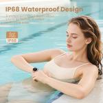 KEEPONFIT Smart Watches for Women Android/iPhone, IP68 Waterproof Fitness Tracker with Bluetooth Calls(Answer&Make), Activity Pedometer/Heart Rate/SpO2 Monitor/100+ Sports Model