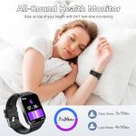 STECEi Smart Watch for Men Women Bluetooth Call, 1.85" HD Screen Smartwatch with Heart Rate/Sleep Monitor, 110+ Sport Modes Activity Trackers IP68 Waterproof, Fitness Watch Android iOS, Carbon Black