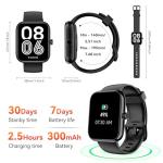 SENBONO Smart Watch with Alexa Built-in, 1.83" HD Touchscreen, Digital Bluetooth Calling, IP68 Waterproof Fitness Tracker, 120+ Sports Modes, 24/7 Heart Rate/Sleep Monitor for iPhone Android (Black)