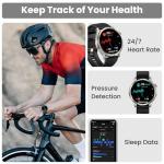 KOSPET Magic R10 Smart Watch for Men Women with GPS, 50-Day Battery Life, 1.43" AMOLED, 5ATM Waterproof Fitness Watch with Heart Rate/Sleep Tracker, Voice Assistants (Silver)