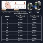 Ring Health Tracker for Women Men, Fit Ring with Heart Rate, Blood Oxygen, Sleep Monitor, Calories, Step Counter, IP68 Waterproof Smart Ring for iPhone & Android, No Subscription Fee (Black, 13#)