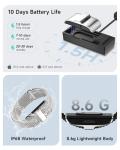 Health Fitness Tracker, Wearable Activity Step Tracker for Men Women, Continuous Sleep/ Heart Rate/ SpO2/ Stress/ Blood Pressure Monitor, IP68 Multiple Sports Modes Watch, Free App for Android iPhone