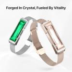 Smart Health Wristband, Wearable Activity & Fitness Tracker Band, 24/7 Sleep Tracker, All-Day Automatic Continuous Heart Rate Tracking, HRV Monitor, Blood Pressure, Stress, 2 Bands, with Free APP
