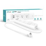 Kasa Smart Plug Power Strip KP303, Surge Protector with 3 Individually Controlled Smart Outlets and 2 USB Ports, Works with Alexa & Google Home, No Hub Required , White
