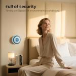 Hapippofa Door Alarms System,WiFi Wireless DIY Smart Home Kit,Loud Alarm Siren Hub,Window Alarms,Door Sensor,Motion Sensors with App Control Compatible with Alexa, for House, Apartment(9-Piece-kit)